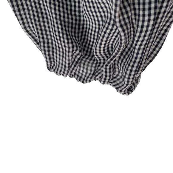 Veronica Beard Rosie Silk Gingham Paisley Blouse black size 6  boho - Picture 6 of 10